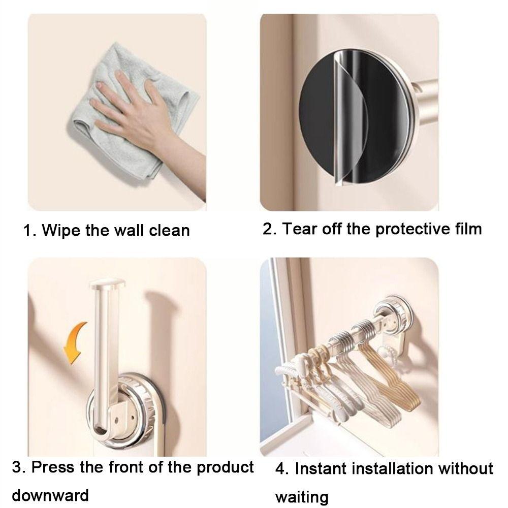 Wall Mounted Clothes Drying Rack Expandable Balcony Hanging Rack  for Home Use