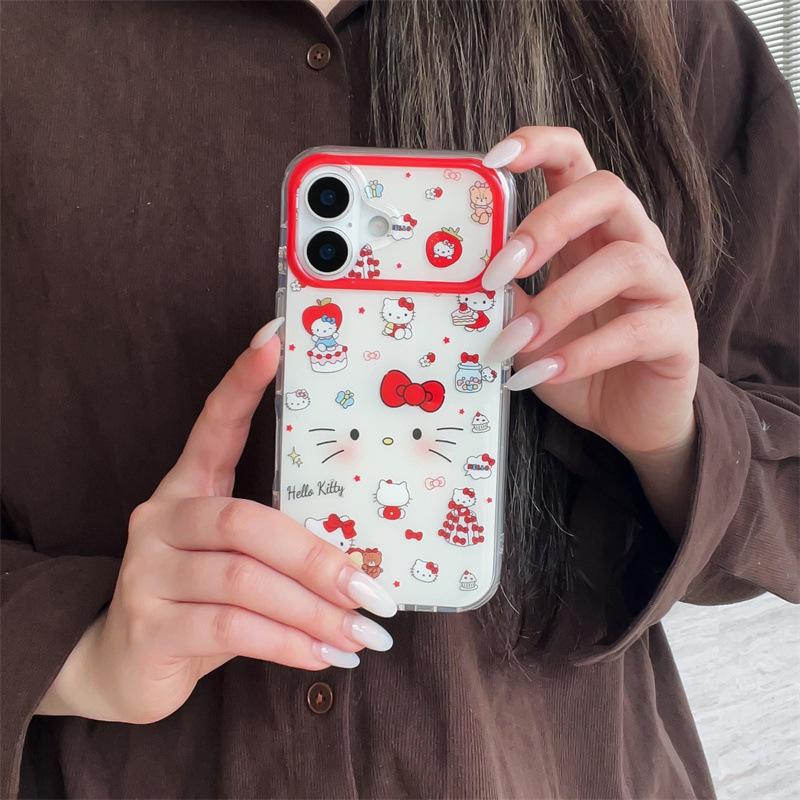 Korean Sweet Cat Chain Phone Case for iPhone 17/16 Pro Max/15/14