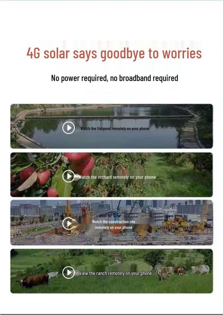 High-Definition Outdoor Waterproof Rotating Solar Camera