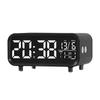 2025 Hot Selling Plastic LED Wireless Charging Desk Clock Multi-Function Night Light Simple Hotel Alarm 15W Output Power Gift