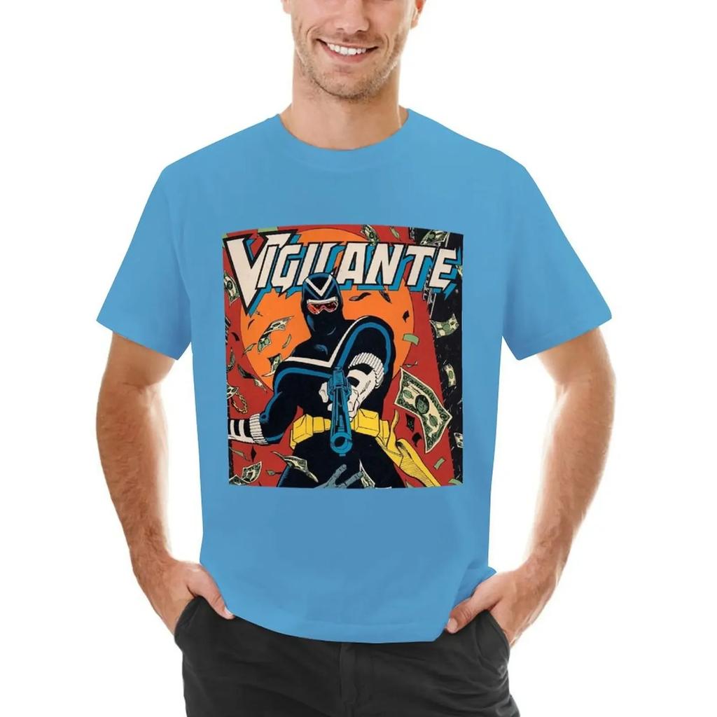 New Fashion Heavyweight Vintage Vigilante Peacemaker Quotes T-shirt Aesthetic Clothes Vintage Oversizeds Mens Vintage T Shirts