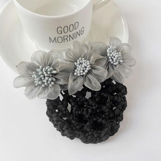 Hair Bun Net Elegant Lace Flower Hairpin Bun Cover Professional Hairstyle Hollow Out Lady Ballet Career Crochet Hairband Hair Accessories