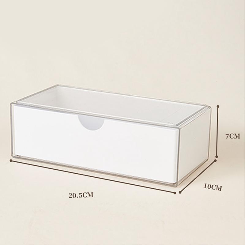 Szafka z lustrem Pudełko do przechowywania, Stojak do przechowywania kosmetyków i szminek, Organizacja na biurko w łazience, Wielowarstwowe pudełko do przechowywania typu szufladowego