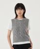 COVERNAT WOMAN Cable Knit Vest Khaki