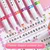 6 stuks lijnvormige markeerstift roller tip curve liner markeerstiften graffiti pen kawaii Koreaanse briefpapier school kantoorbenodigdheden