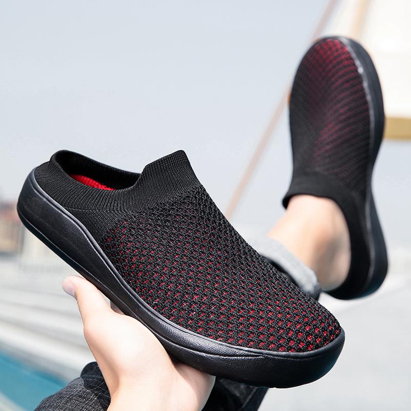 Men Slippers Wide Barefoot Summer Breathable Home Indoor Slippers Men Flats Thick Bottom Light Slides Fashion Walking Shoes