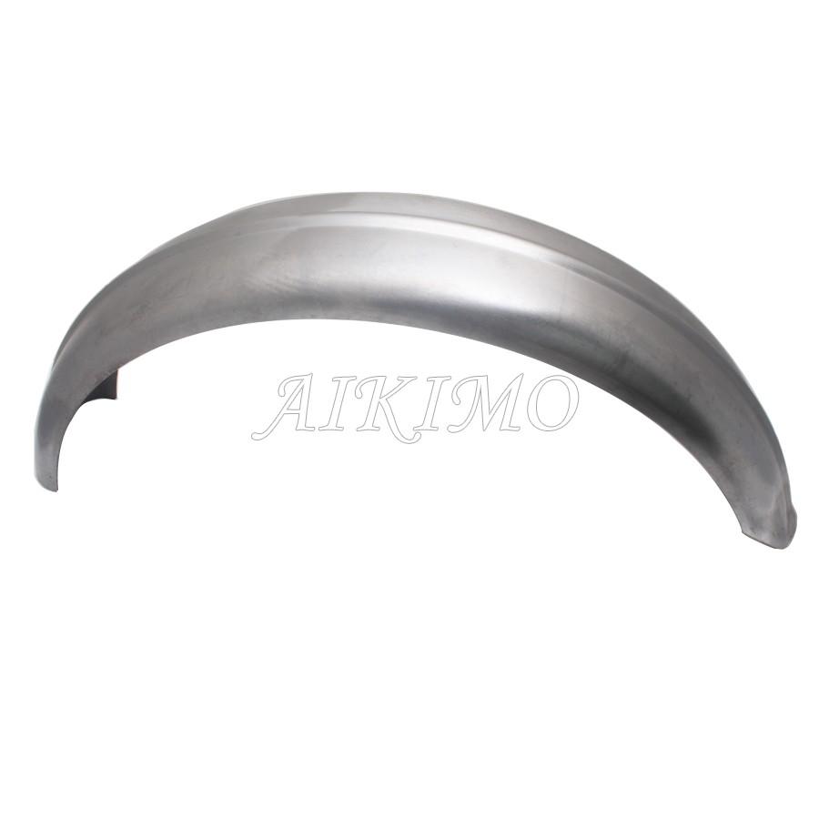 Motorcycle 5"/6'' Steel Ribbed Rear Fender Raw Rolled Edge Fit For Harley Chopper Bobber Custom Rigid Universal