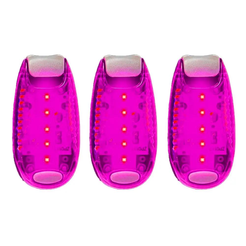 3Pcs Motorcycle Mini Tail Light LED Outdoor Night Run Waterproof Night Backpack Light Arm Light Back Light Clip Helmet Warn G6B3
