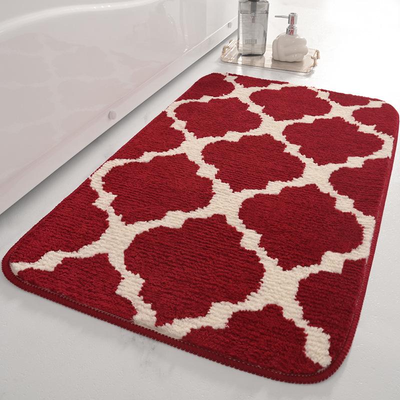 Jacquard Bathroom Non-slip Mat Bathroom Absorbent Household Floor Mat