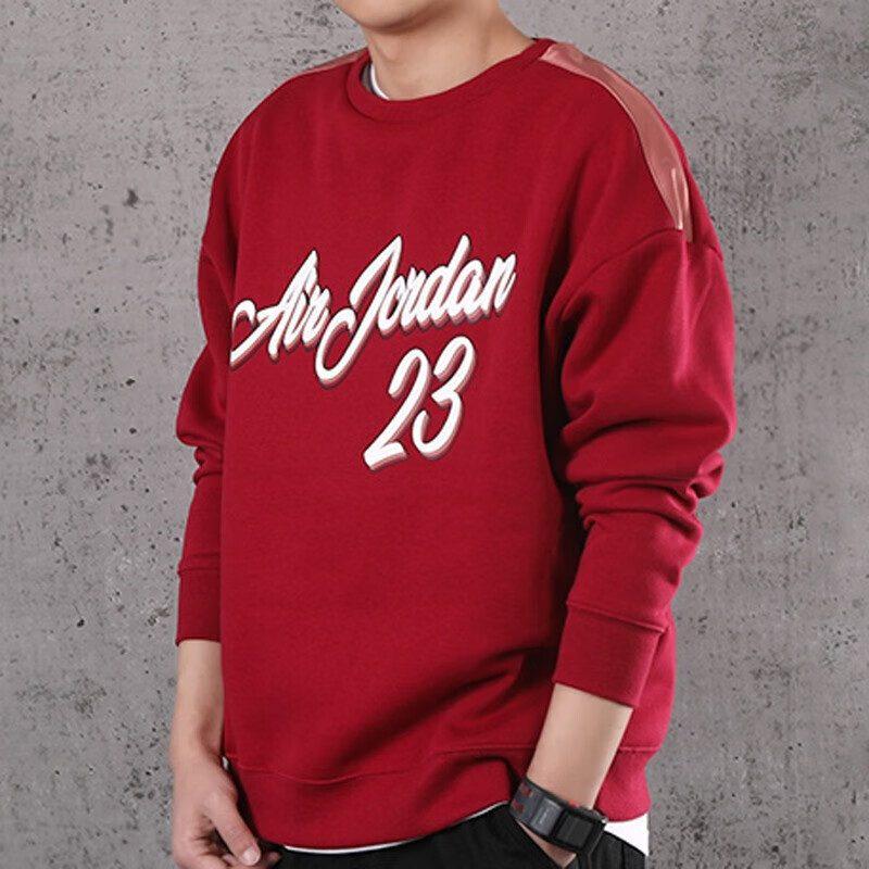 Jordan 23 Sweatshirts Men's Burgundy Crew Neck Moderate Regular CT6283-620
