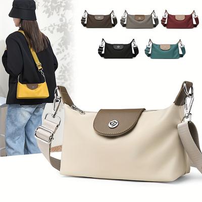 Retro Dumpling Bag, Shoulder Bag, Crossbody Bag, Fashionable Handbag, Simple Personality, Contrasting Color, Casual Bag