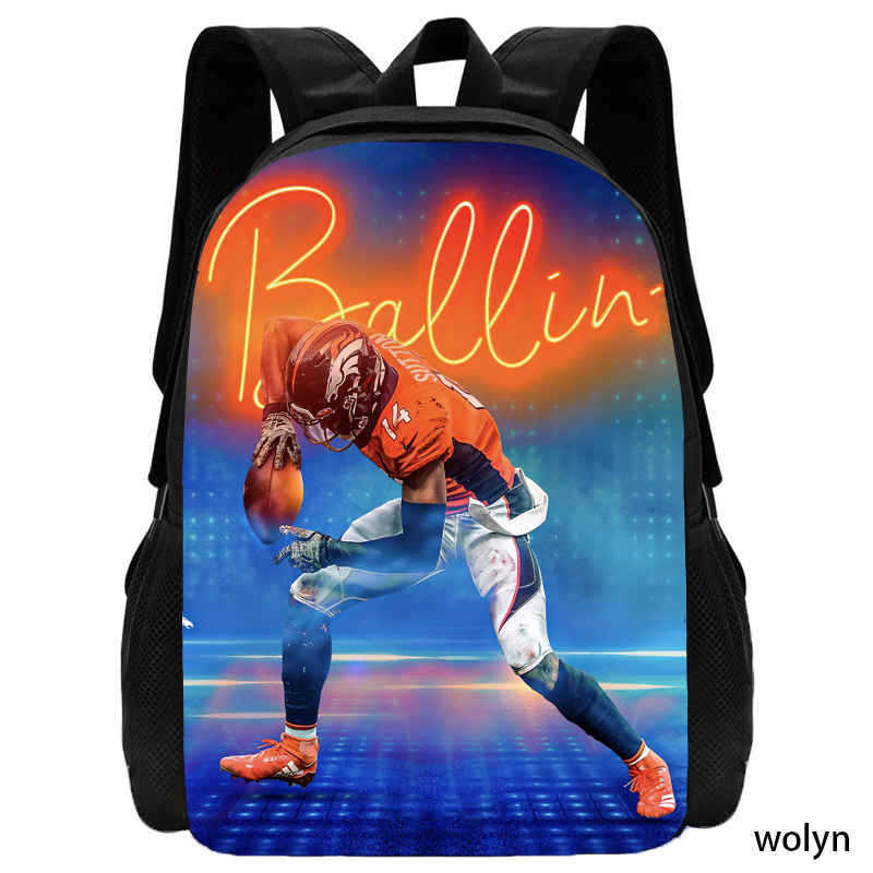 Football Rugby Pattern Simple Cute Backpack Student School Bag Computer Backpack