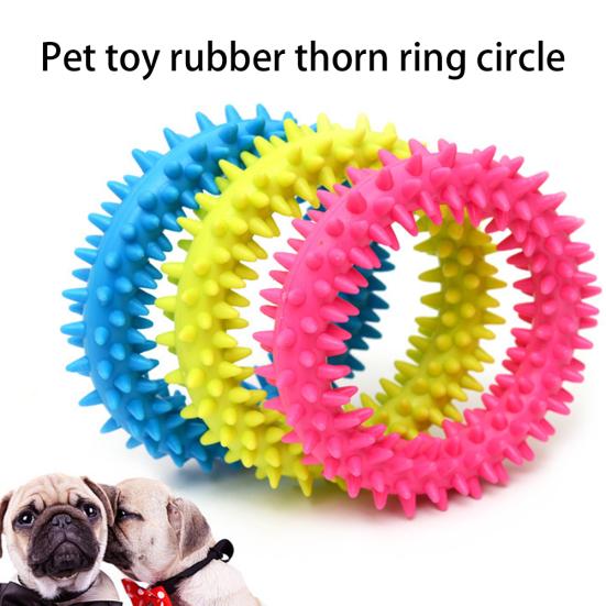 Kolczasty Pierścień Koło Gryzak do Treningu Gryzienia Psa Zabawka Molowa Czyszczenie Zębów Artykuł dla Zwierząt