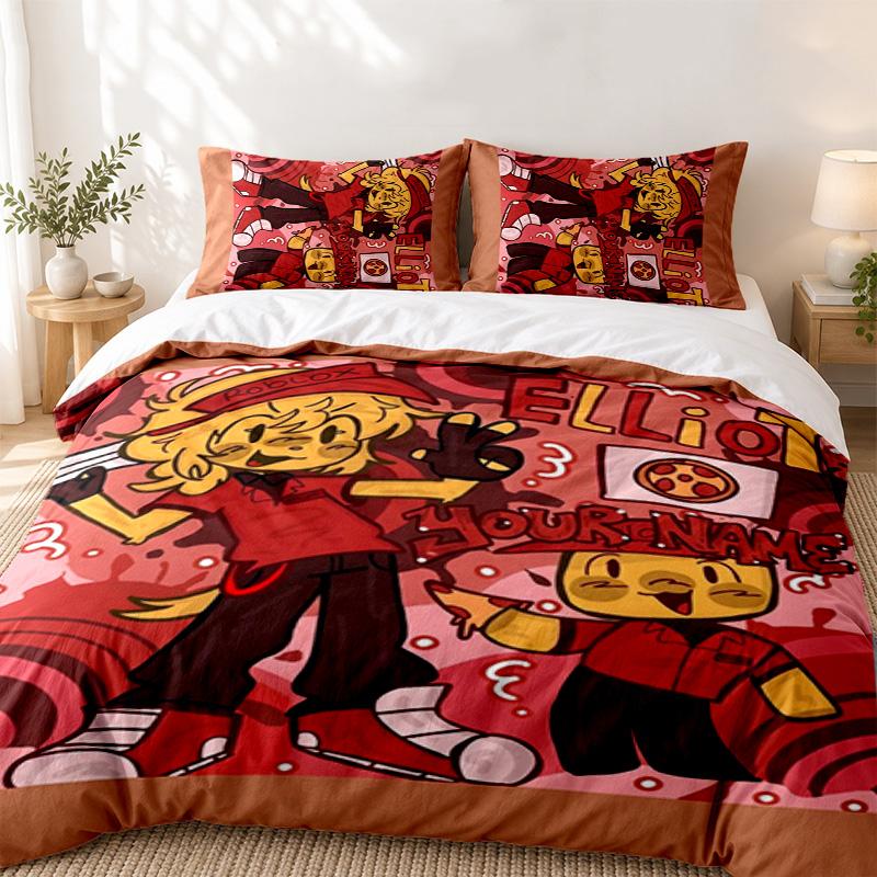 Elliot Custom Name 3pc Set Perfect for Bedroom Use Comfortable Bedding Set Includes a Duvet Cover and Two Pillowcases Ideal Birthday or Christmas Gift