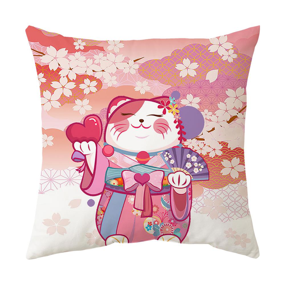 New Pillow Case To Attract Good Luck and Fortune, Cat Pillow, Spring Festival Red Festive Pillow, Office Lumbar Pillow, Cushion Cover Gift