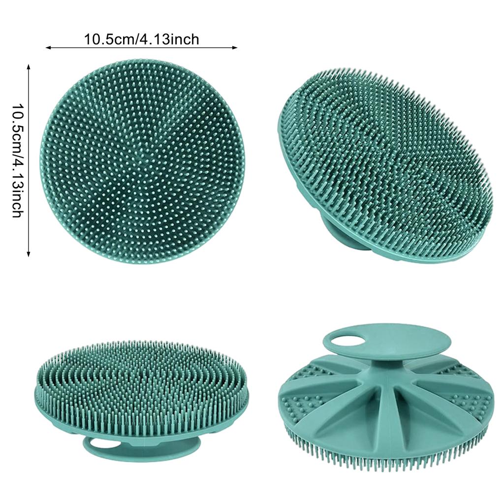 4pcs Silicone Bath Brushes Body Head Scalp Massage Exfoliating Brush Shower Scrubbers Cleansing Skin Hair Brush Ship from Us