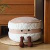 Cute Plush Cake-Shaped Stool - Removable Cover Pouf For Living Room Tatami Footrest & Shoe Changing Decorative Stool Gift