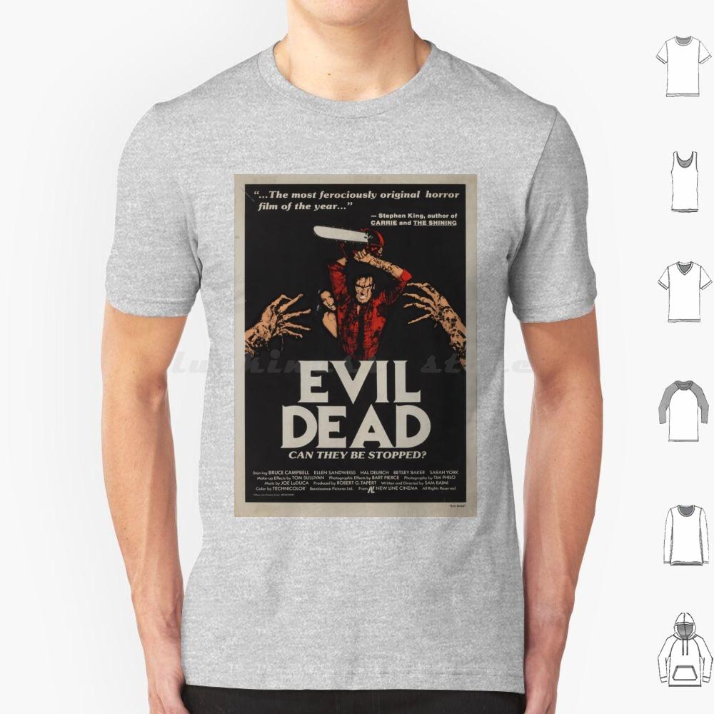 Evil Dead T Shirt Big Size 100 Cotton Horror Movie Dead Halloween Film Vintage Zombie Retro Funny Evil Dead Ash Bruce Campbell