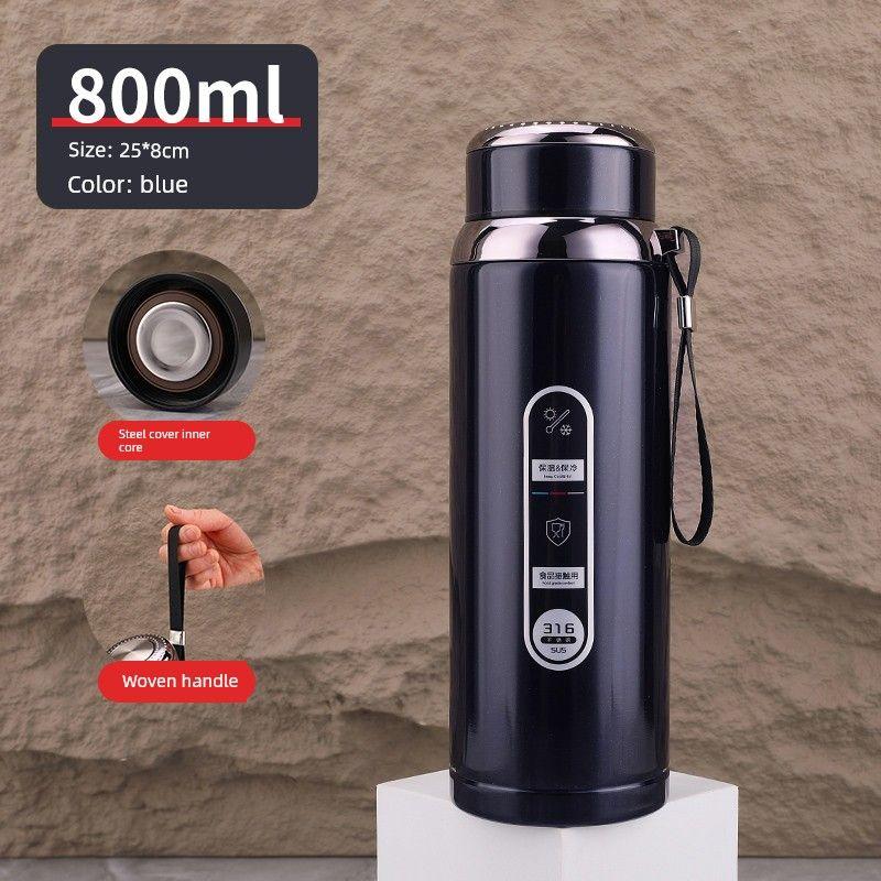 316 Steel Large-Capacity Thermos Cup for Men and Women with Filter Tea Cup Adult Business Portable Large Cup Gift Cup 600