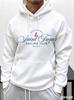 Heren Hooded Sweatshirt Herfst-Winter met Saint Tropez Yacht Club Print Van De Franse Rivièra Losse Pasvorm Casual Dagelijks Leven