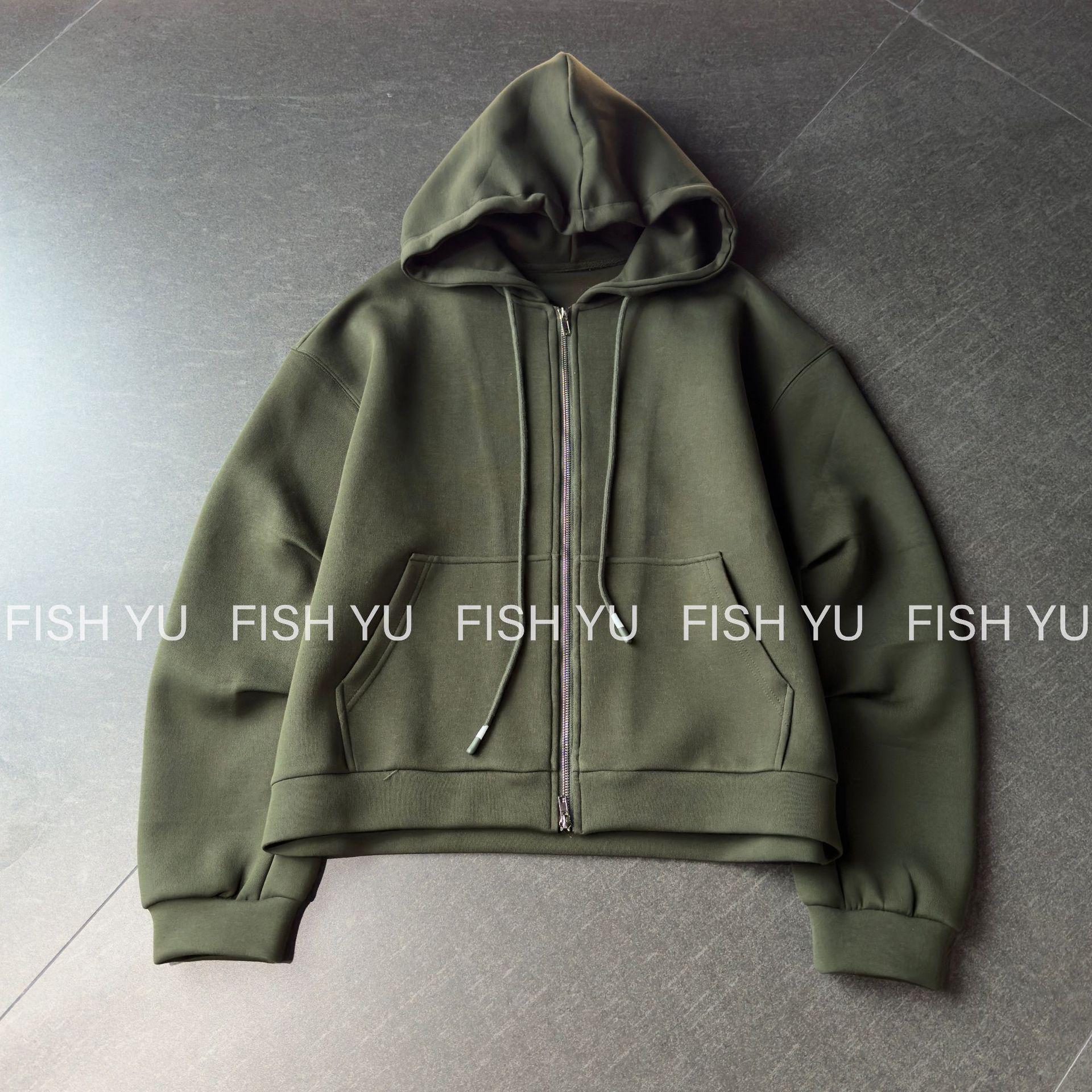 

FISHYU Shisanhang Early Autumn Double-Head Zipper Hooded Sweatshirt Jacket Women s 625529 One Size зелёный