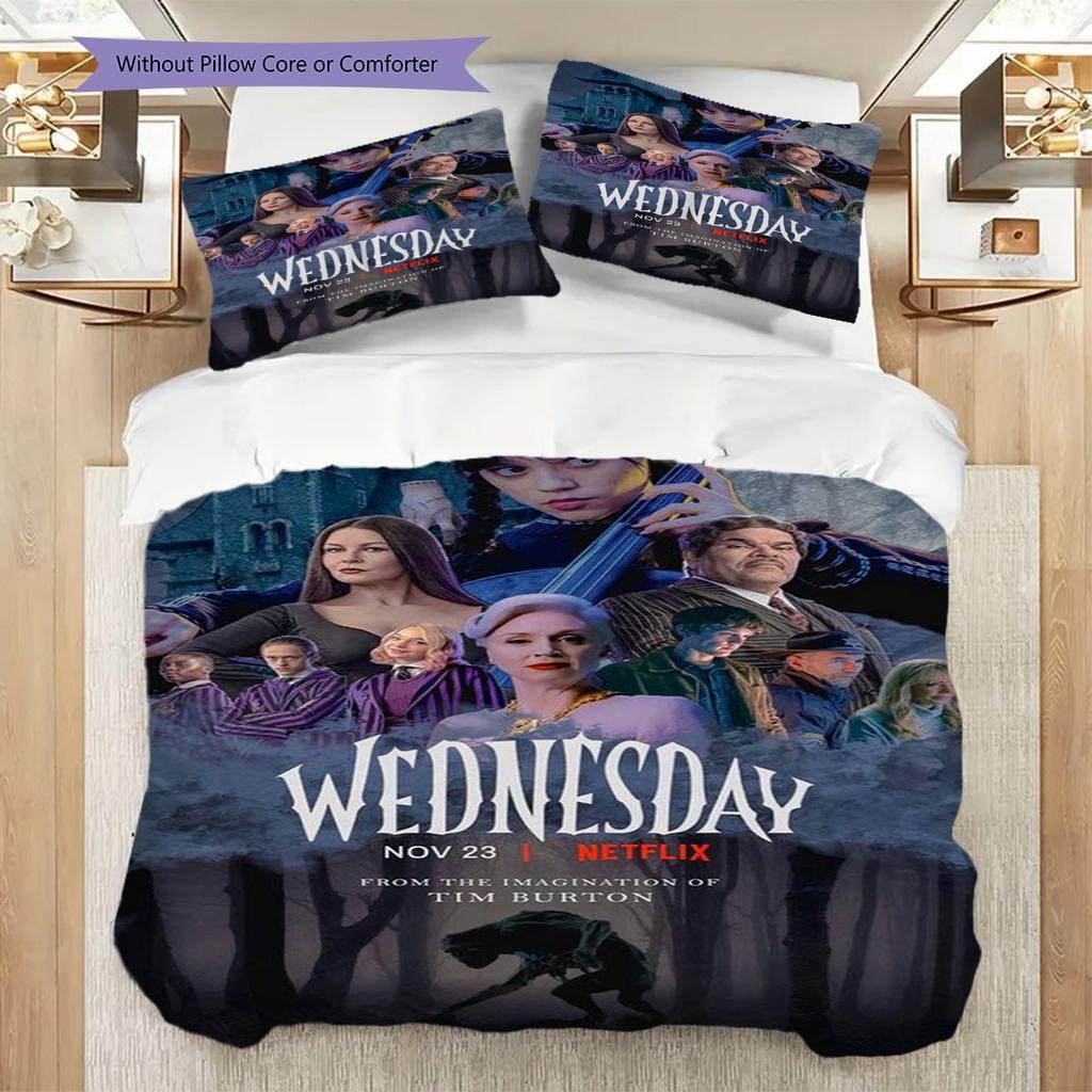 Midnight Mysteries Bedding (1 * duvet cover + 2 * pillowcase, without core) 2D Flat Soft and comfortable Duvet cover and pillowcase