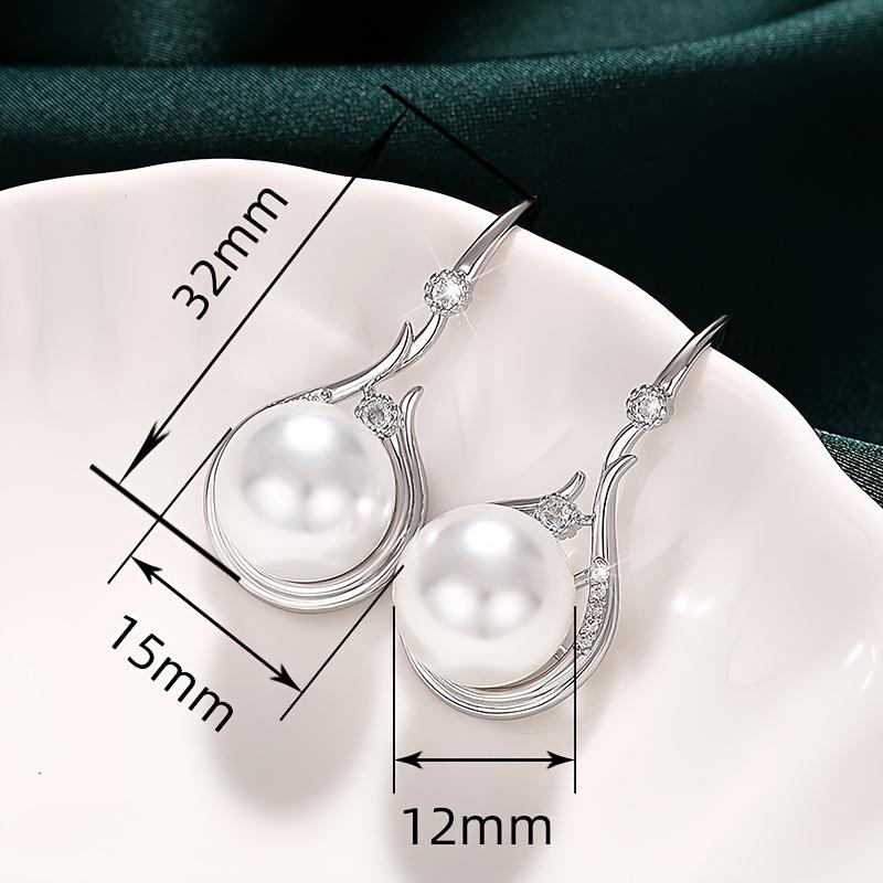 Orecchini da Donna in Argento Sterling, Orecchini con Perle d'Acqua Dolce Naturali, Ganci per Orecchie, Set di Collane Eleganti di Alta Gamma da Donna