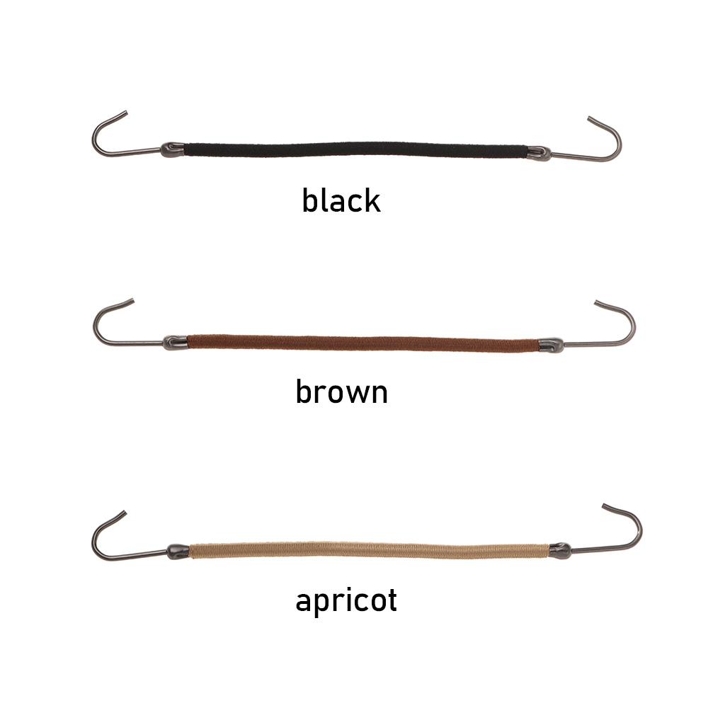 10 PCS Ponytail Holder Women's Elastic Hair Bands Hook With Gum Thick Curly Hair Fashion Black Apricot Brown Styling Tools
