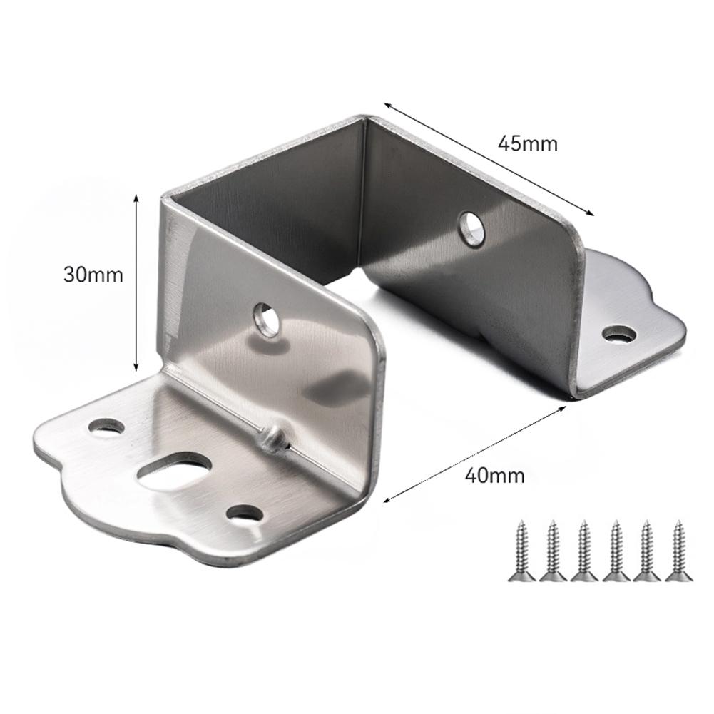 1PC U-Shaped Thickening Bed Rail Brackets Heavy Duty Metal Support Hinges 32/35/40mm Bed Rail Brackets Hardware Accessories