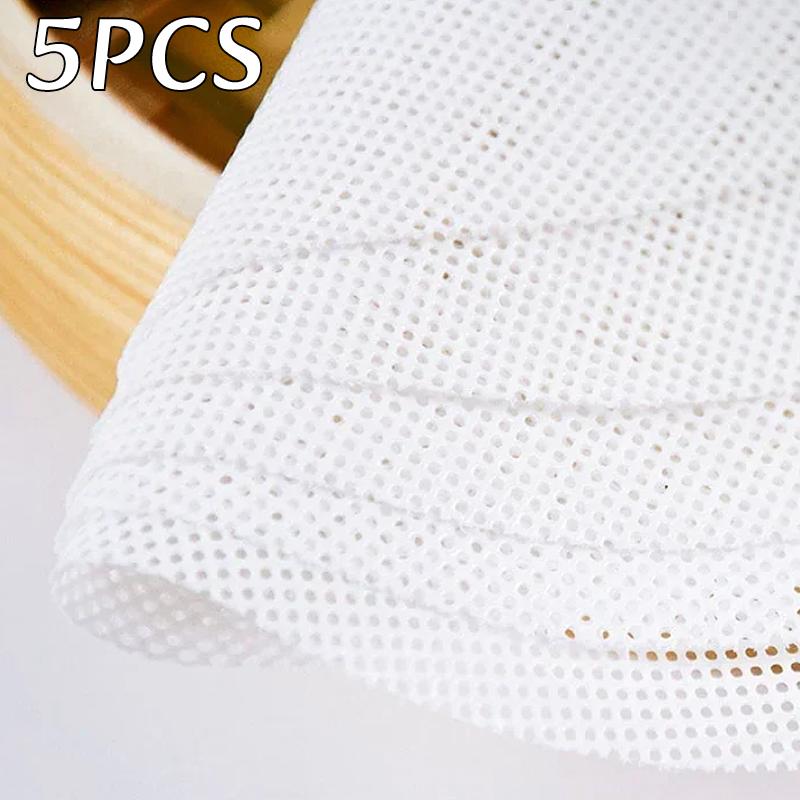 5pc Non-Stick Round Steamers Mat Silicone Steamer Mesh Pad Bun Mantou Dim Sum Paper Restaurant Steamers Mat Cooking Kitchen Tool