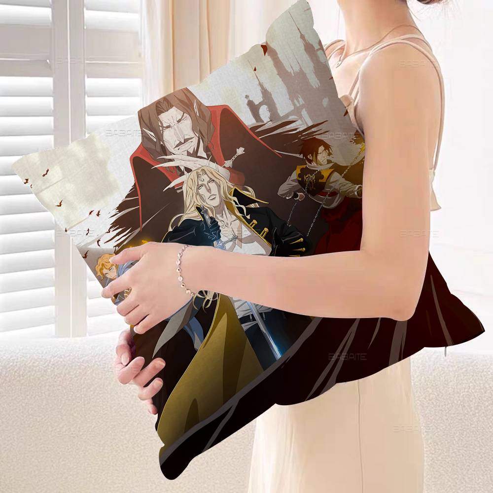 Anime Castlevania Cushion Cover Inches Farmhouse Decor Home Throw Pillow Covers for Couch Decorations