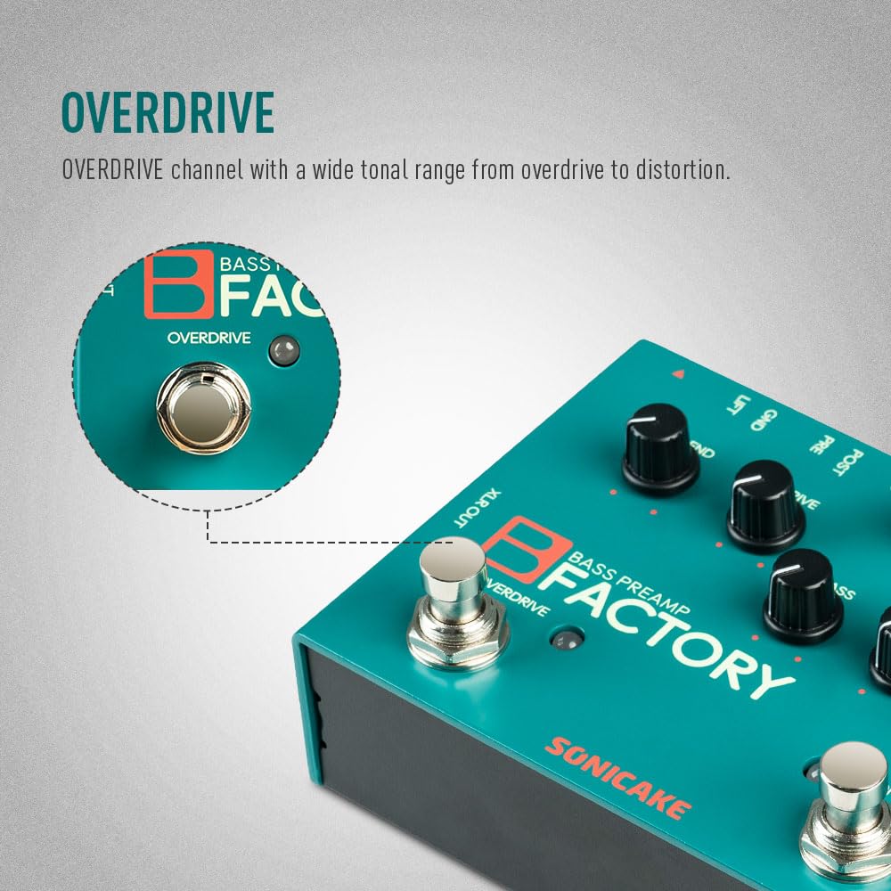 SONICAKE Preamp Compression Overdrive Bass Effector B Factory & &