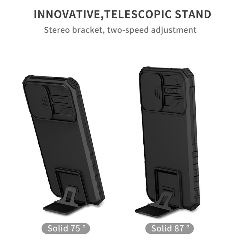 For Xiaomi Redmi A1 Case Slide Camera Protection Kickstand Holder Phone Cases For Redmi A1 A 1 RedmiA1 1A 6.52 Armor Back Cover