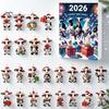Decorative Ornaments for Backpacks Keys Christmas Cow Ornament Advent Calendar 2026, 24 Days 2D Acrylic Hanging Pendant Creative Holiday Gift