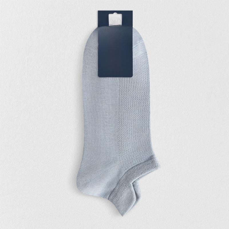 Men's Spring and Summer Cotton Net Eye Shallow Solid Color Short Tube Socks