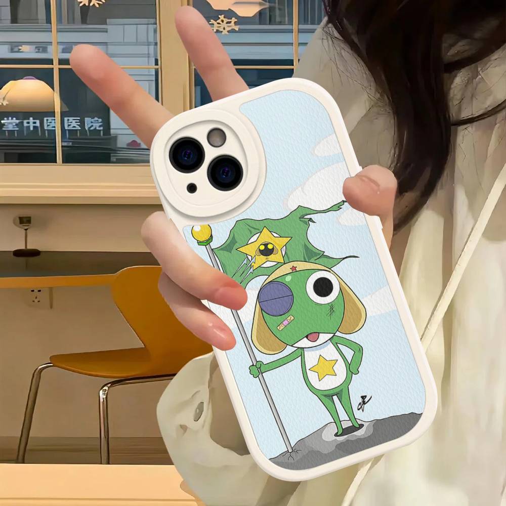 New Keroros Gunsos Movie Soft Leather Phone Case For Iphone 13 15 Pro Max 12 Mini 11 14 16 Plus Covers