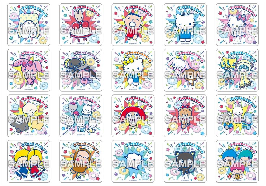 Sanrio Characters Square Magnet Collection Box Gum, 16-Pack (Candy Toy)