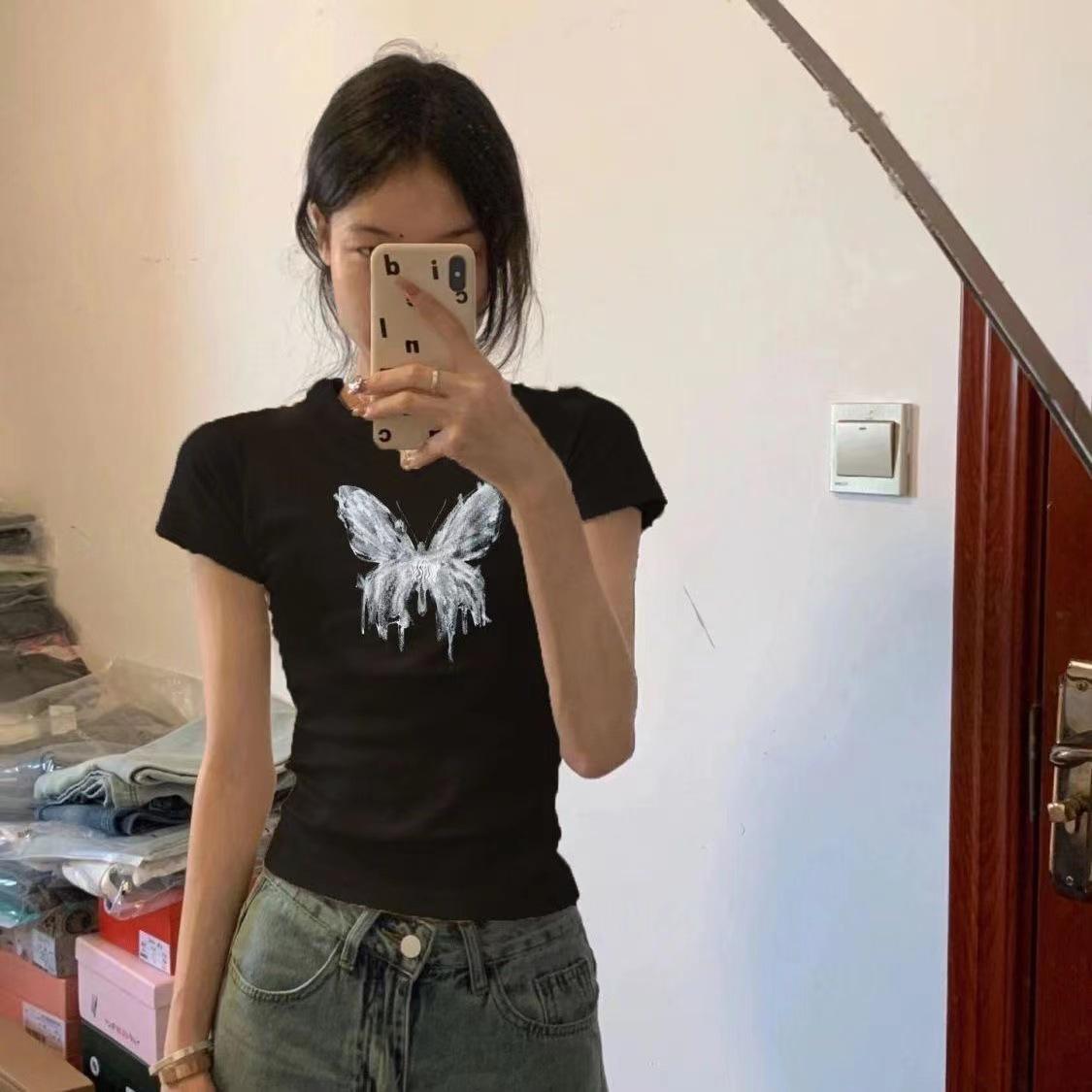 

Women s Slim Fit Short Sleeve Summer Top - Pure Desire Dopamine Dressing XL Premium чёрный