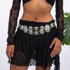 Y2K Adjustable Metal Belt Belly Chain for Women 2025 Trendy Jewelry Accessories Vintage Geometric Turquoise Body Chain