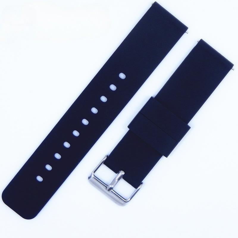 Bracelet de Montre Connectée en Silicone Imperméable Multicolore avec Barres à Dégagement Rapide en Tailles 16/18/20/22/24 mm