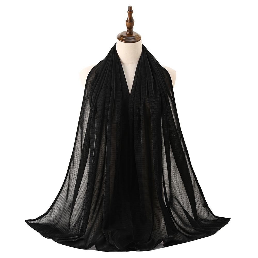 Женские блестящие переливающиеся ткани Хиджабы Однотонные Мягкие Дышащие Тонкие Креп Мятый Хиджабы