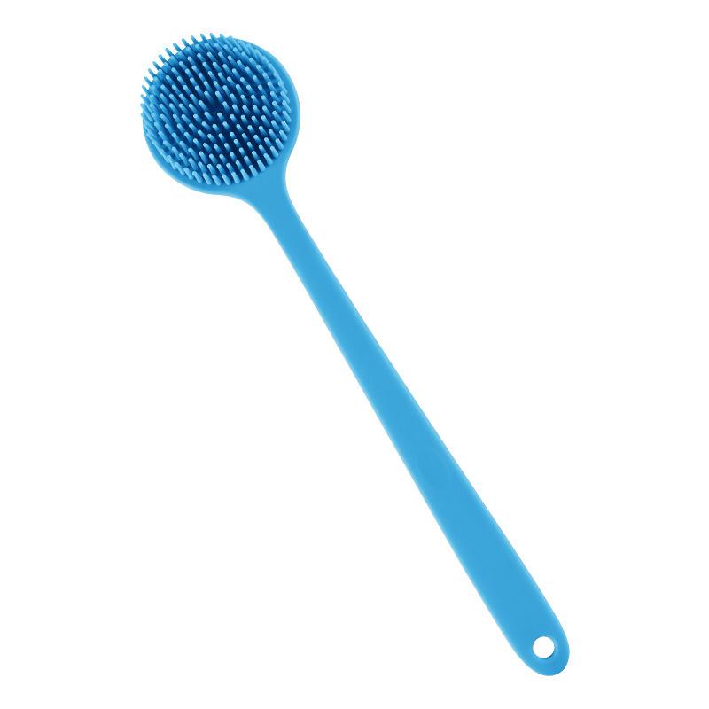 Double-sided Long Handle Thickened Silicone Bath Brush Bathroom Toilet Back Massage Soft Bath Brush