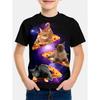 Children Clothes Girl Boys T-shirt Summer Fashion 3D Cat Print Cartoon Casual Fun Comfortable Round Neck Short Sleeve T-shirt