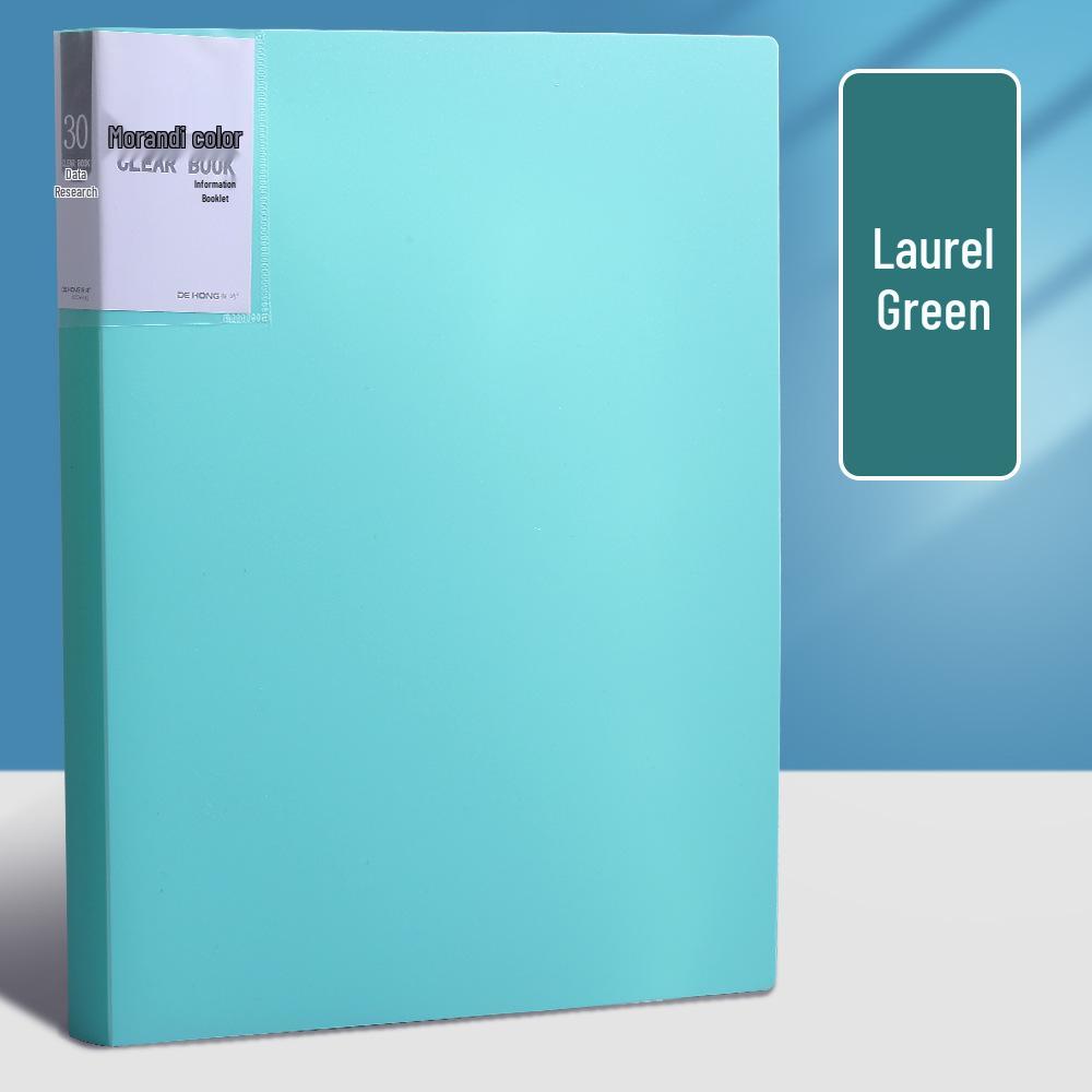 A4 Morandi Data Book: Transparent Inner Page Multi-Layer PP Folder for Office File Storage.