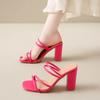 Ciabatte Estive Eleganti con Tacco Alto per Donna Sandalo alla Moda con Tacco Scarpe con Plateau Fashion di Design Ciabatte Infradito Signora Zapatilla