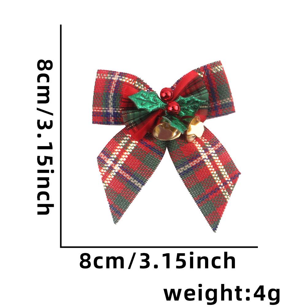 Mini Christmas Bow with Bells - Tree Ornament & Gift Box Decoration
