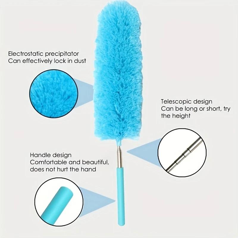 Retractabl Dust Duster Telescopic Flexible Stainless Steel Household Feather Duster Cleaning Tool Microfiber Dust Brush New