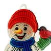 Yousheng Christmas Ornaments 2D Acrylic Snowman Santa Claus Hanging Ornament with Stitching Texture for Winter Holiday Tree Decor