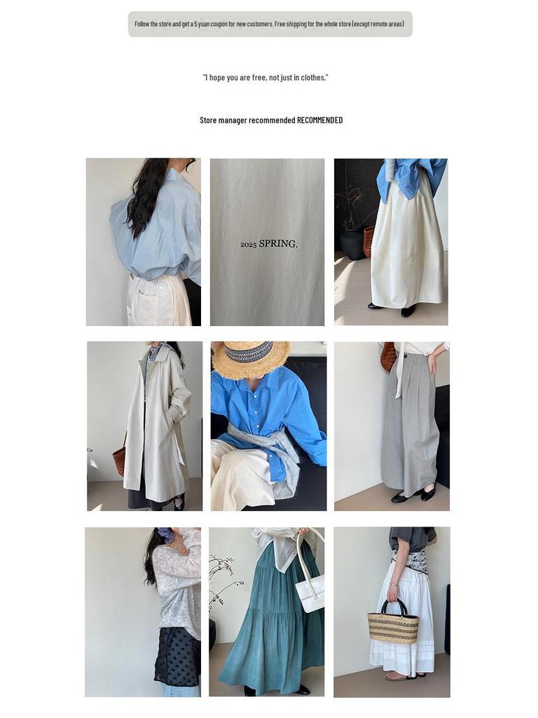 Non-returnable: Korean Style Pleated Long Skirt - Versatile Women's Niche Design