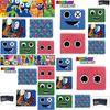 Cute Roblox Rainbow Friends Cartoon Print Bifold Wallet With Zipper Coin Bag